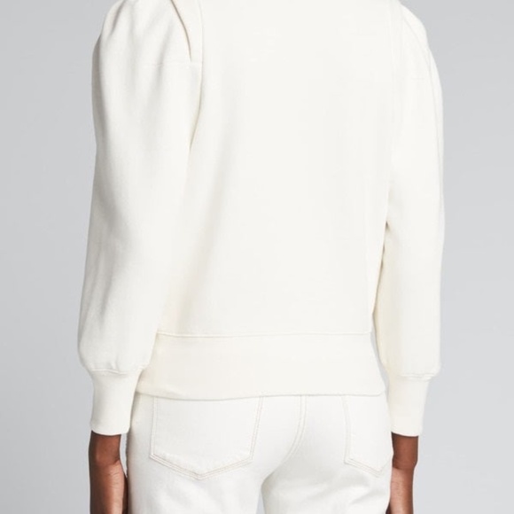 FRAME Pleated Panel Sweatshirt in Off White Women’s Large - Picture 2 of 7